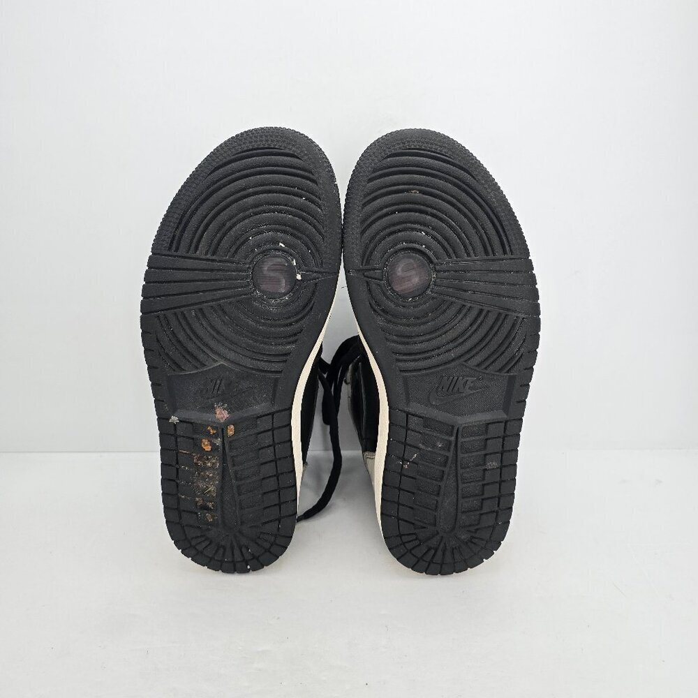 Air Jordan | 1 Retro 'Patina' black leather sporty hi-top sneakers | WMS 5.5 - Picture 6 of 8